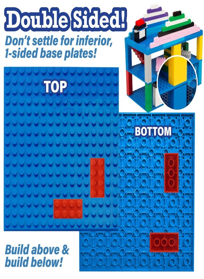 أس سي أس دايركت قواعد بناء كلاسيكية - مجموعة من 10 قواعد بناء زرقاء مقاس 5 بوصات × 5 بوصات - متوافقة مع جميع العلامات التجارية الكبرى - مثالية لطاولات الأنشطة وتعليم العلوم والتكنولوجيا والهندسة والرياضيات - هدية رائعة للأطفال في موسم الأعياد - Image 4